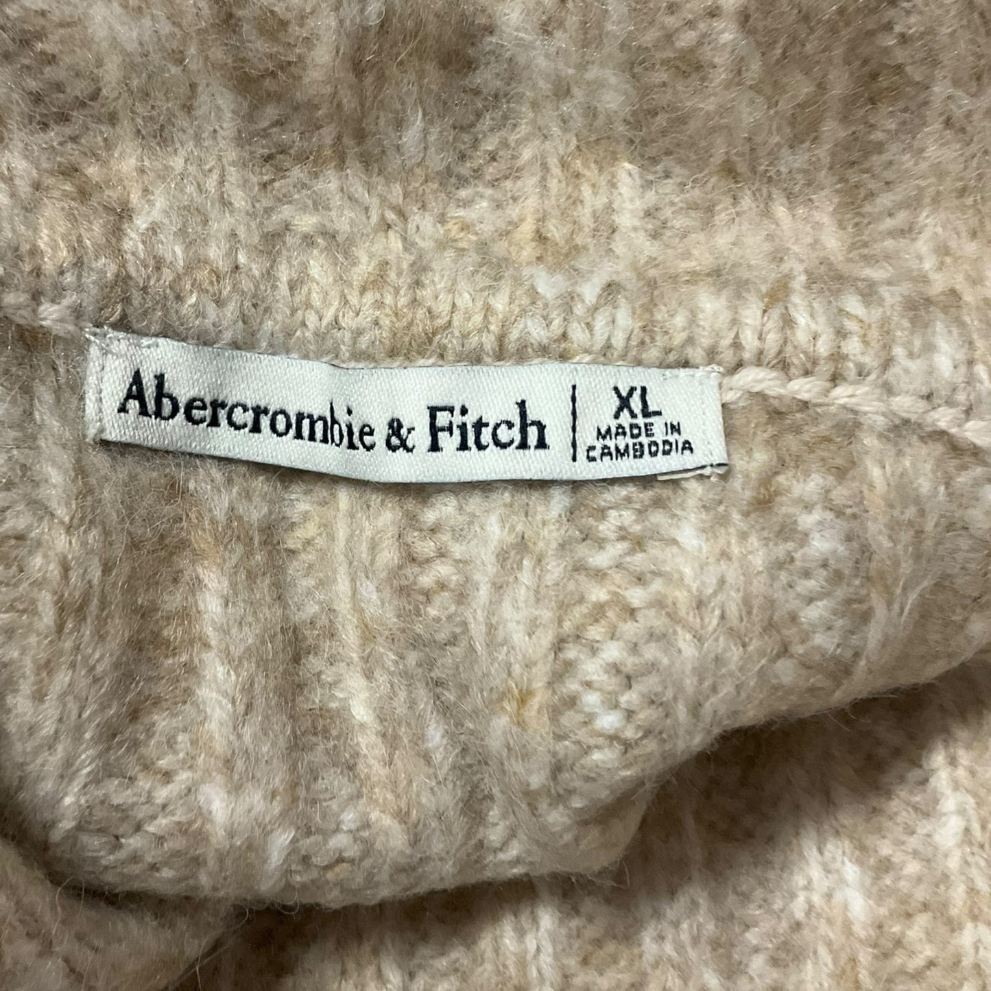 Sweater By Abercrombie And Fitch In Tan, Size: Xl