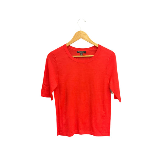 Top Short Sleeve By Banana Republic In Red, Size: M