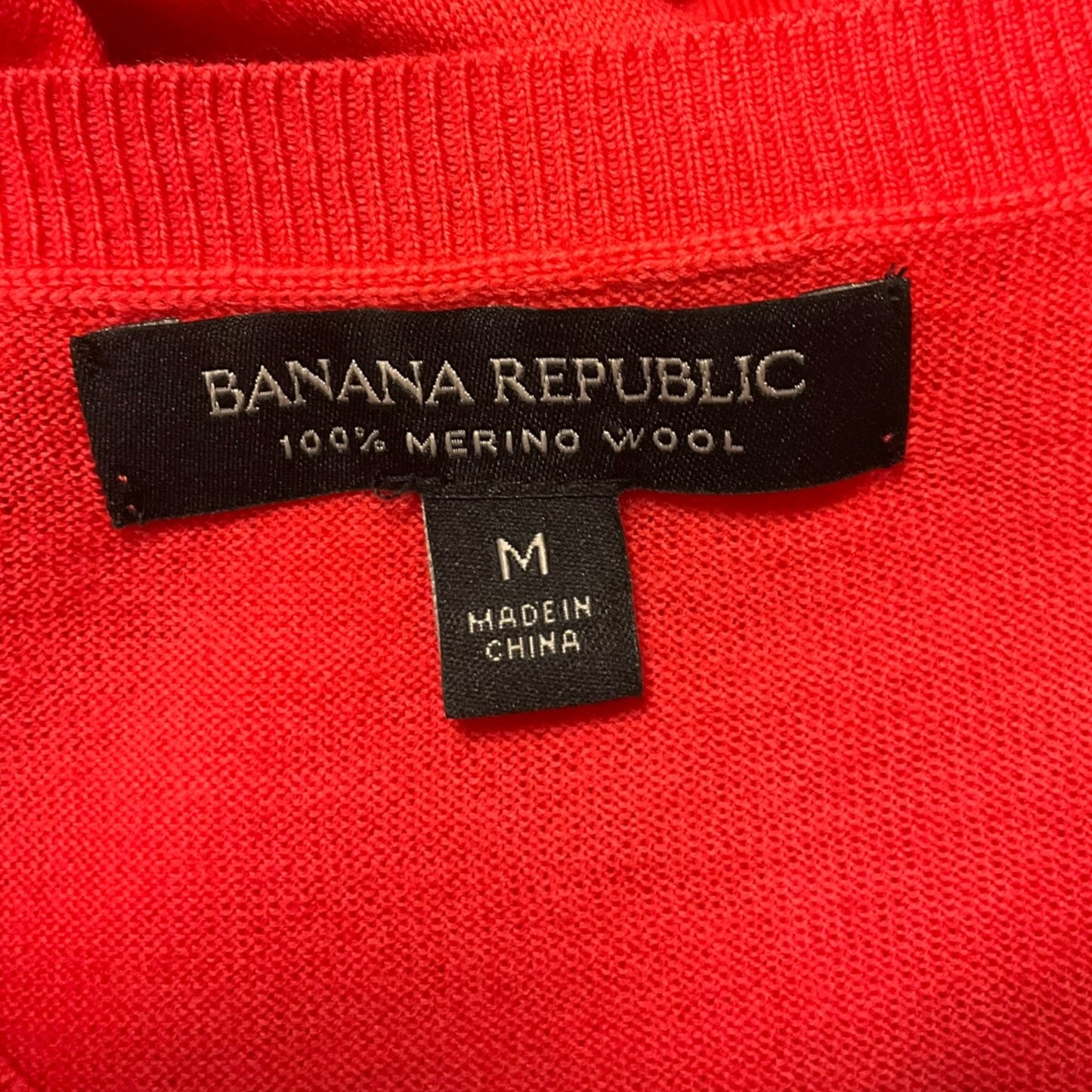 Top Short Sleeve By Banana Republic In Red, Size: M