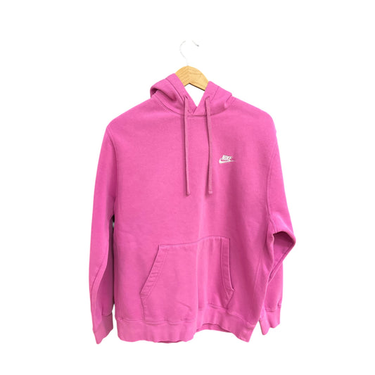 Athletic Sweatshirt Hoodie By Nike In Pink, Size: L