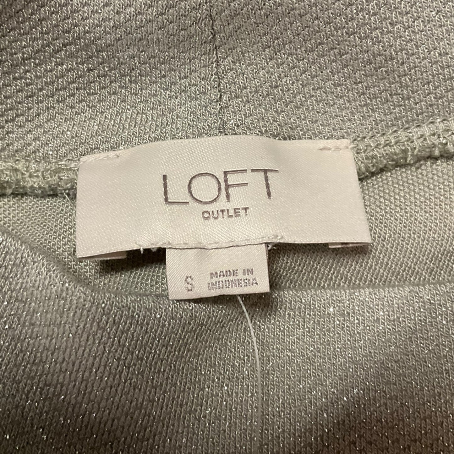 Top Long Sleeve By Loft In Silver, Size: S