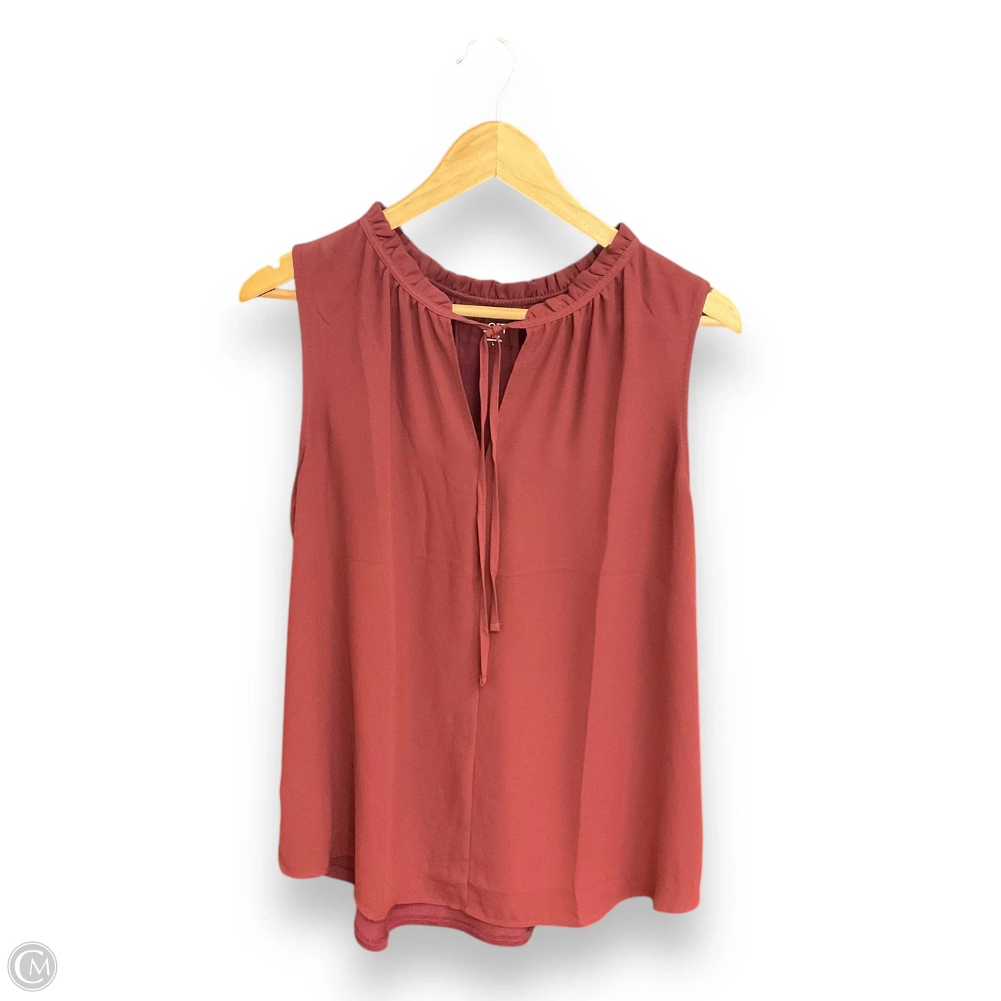 Top Sleeveless By Loft In Red, Size: L