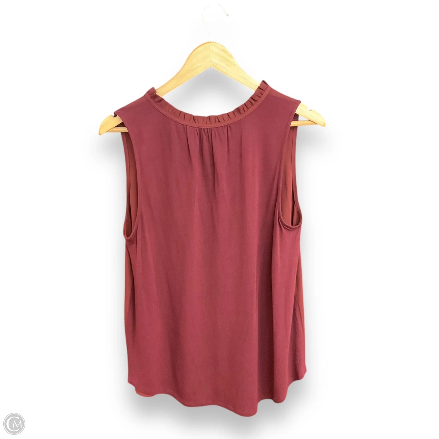 Top Sleeveless By Loft In Red, Size: L