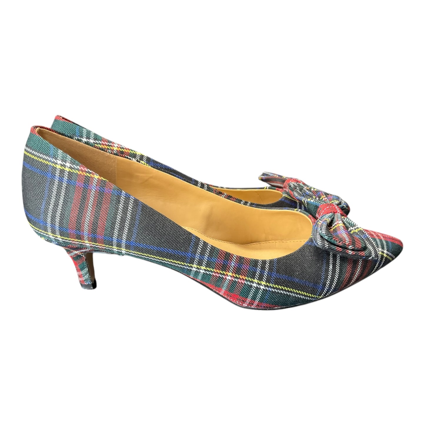 Shoes Heels Kitten By J. Crew In Plaid Pattern, Size: 8.5