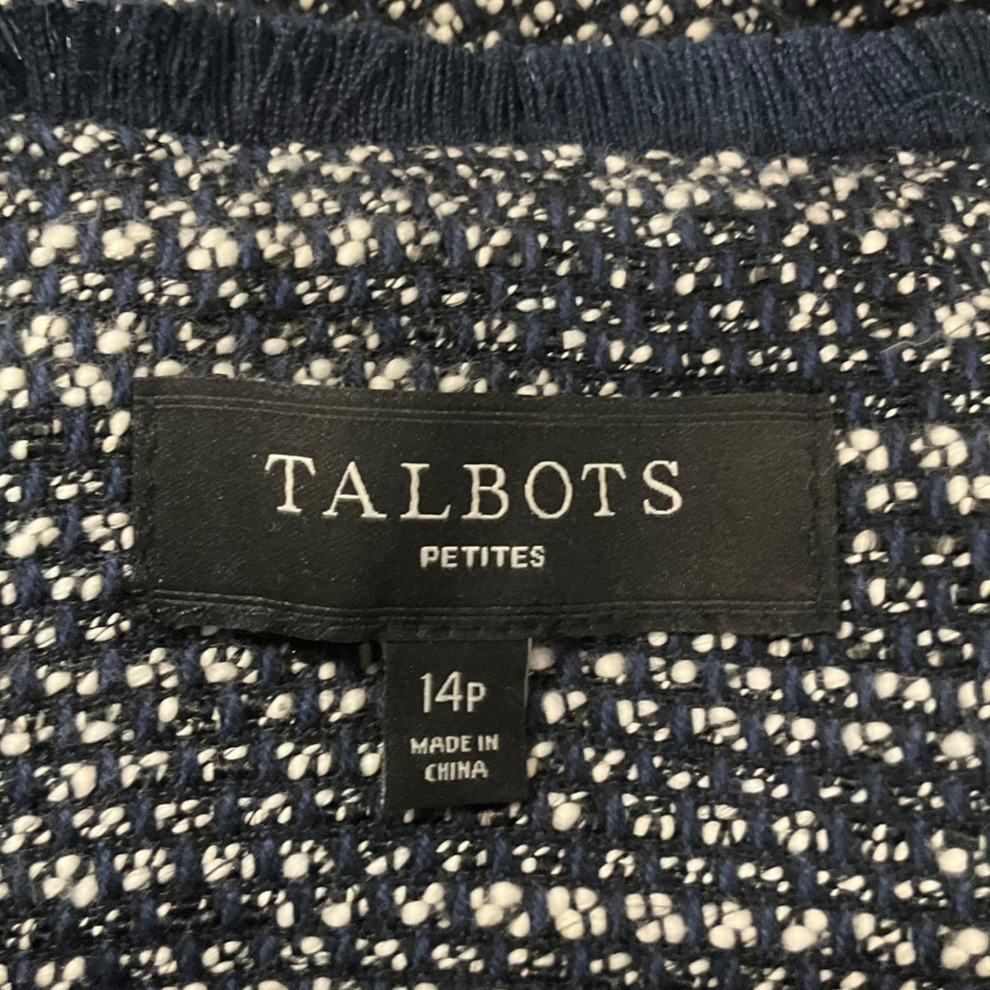 Blazer By Talbots In Blue & White, Size: Xlp