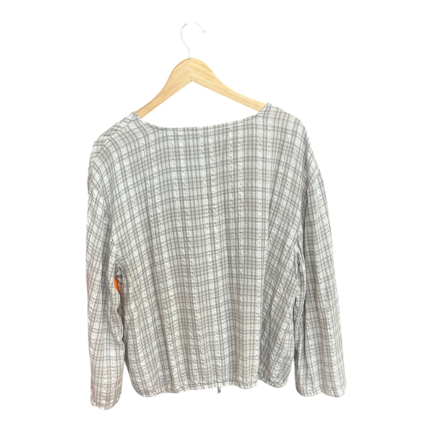 Blouse Long Sleeve By Lane Bryant In Grey, Size: 1x