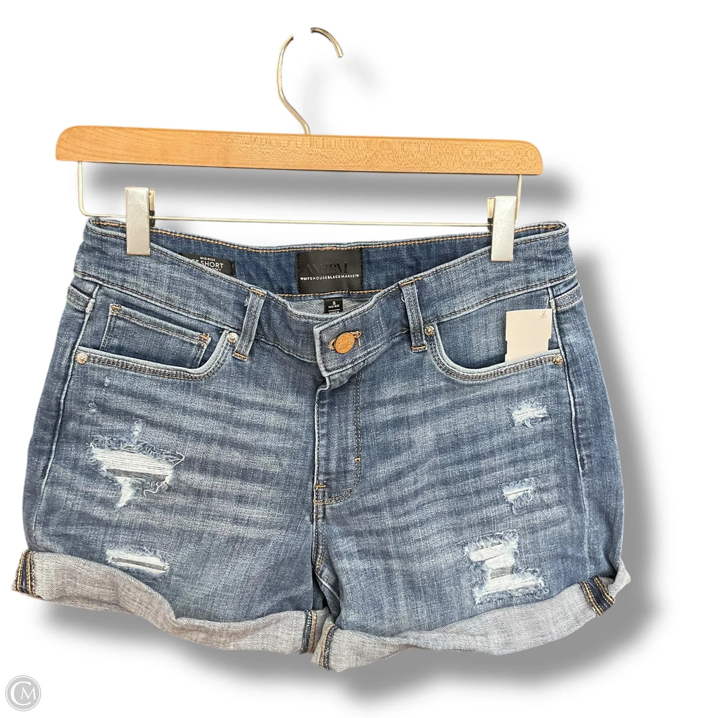 Shorts By White House Black Market In Blue Denim, Size: 8