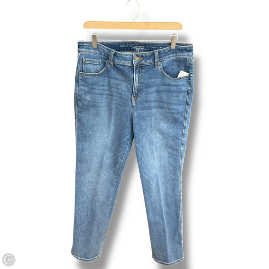 Jeans Straight By Chicos In Blue Denim, Size: 12