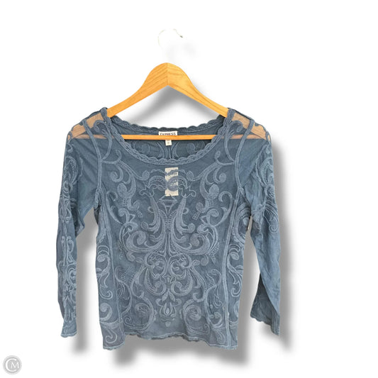 Top Long Sleeve By Express In Blue, Size: Xs