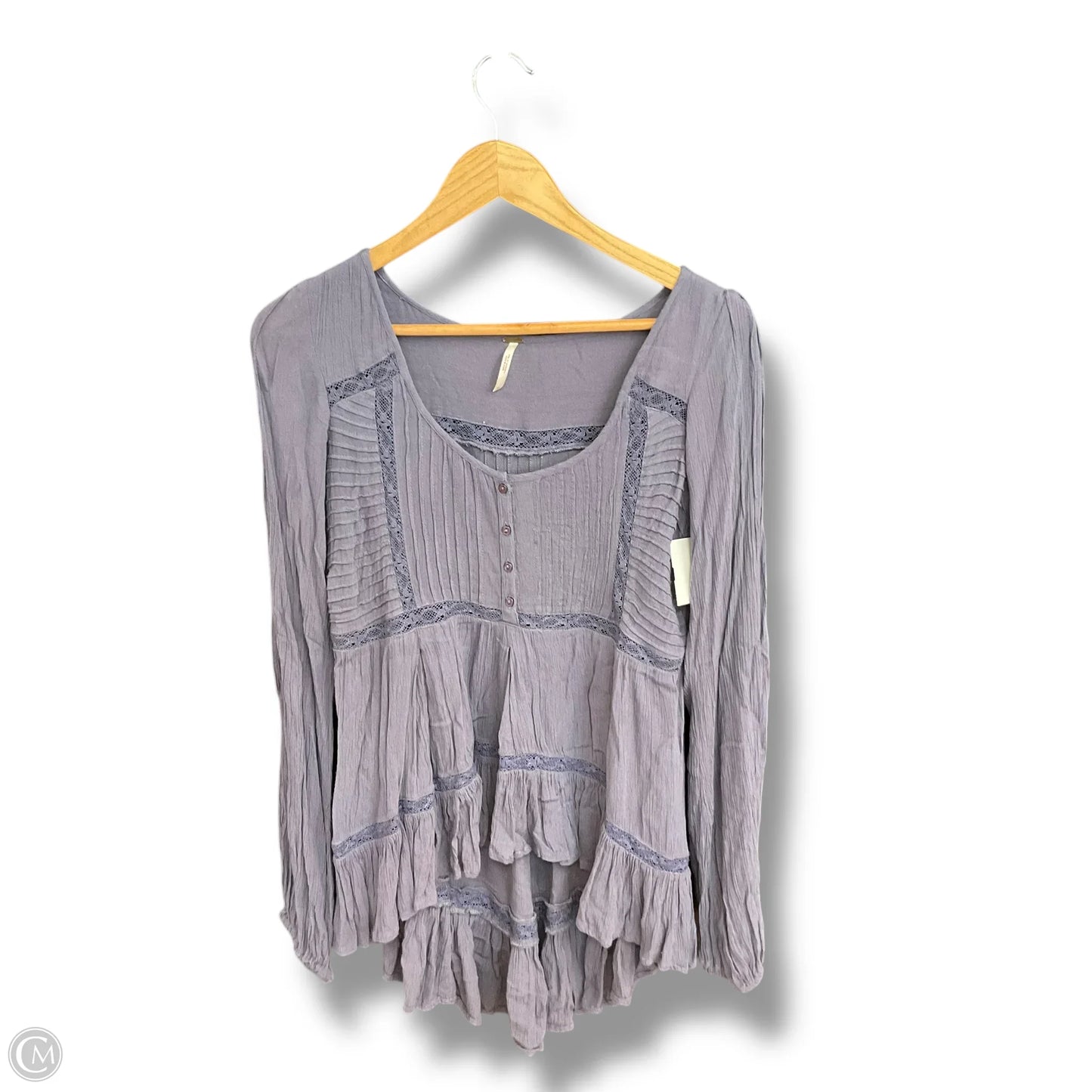 Top Long Sleeve By Free People In Purple, Size: Xs