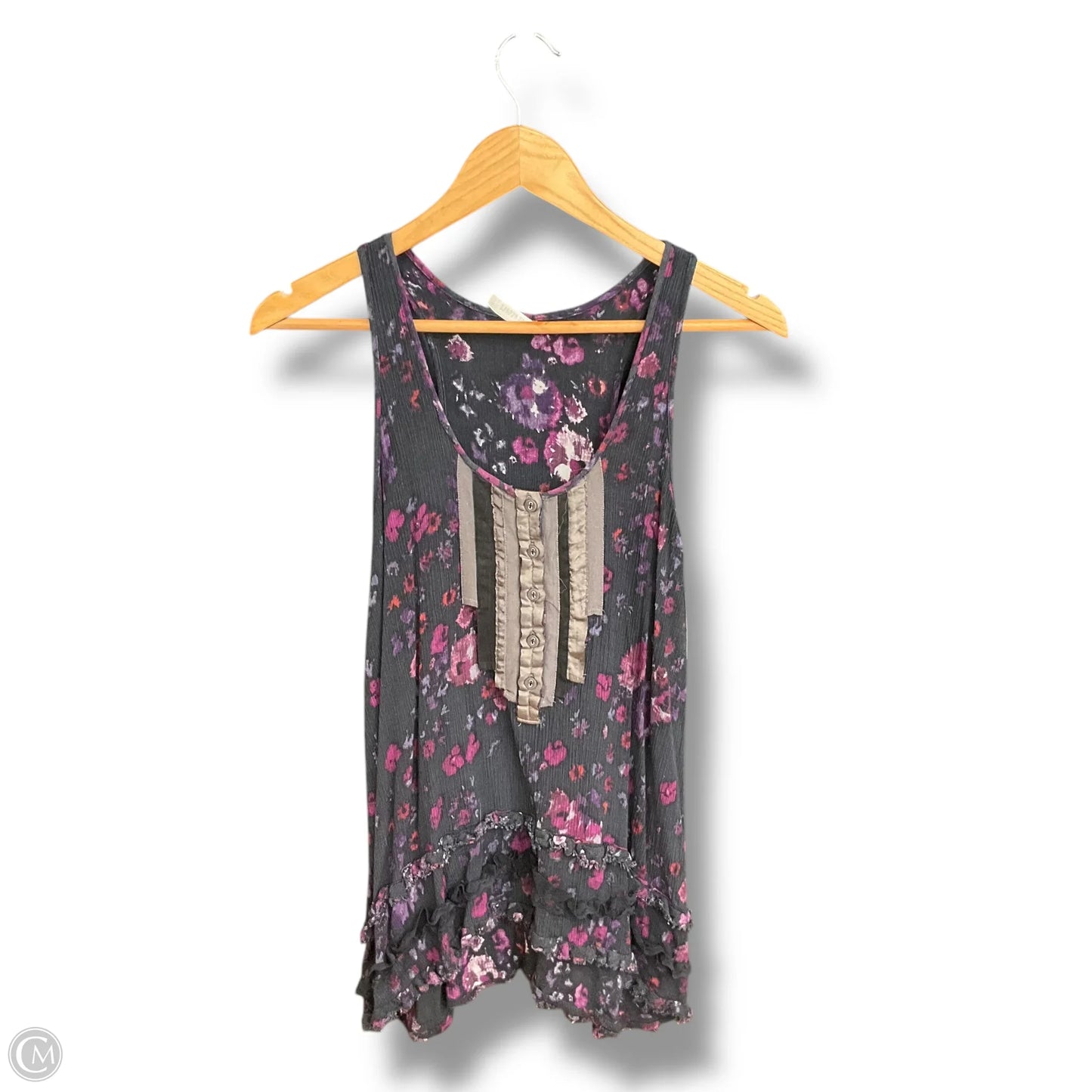 Top Sleeveless By Free People In Floral Print, Size: S