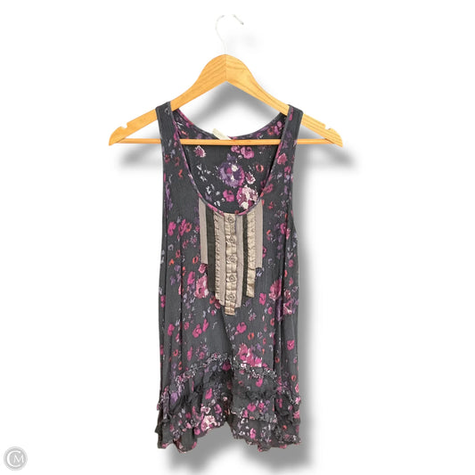 Top Sleeveless By Free People In Floral Print, Size: S