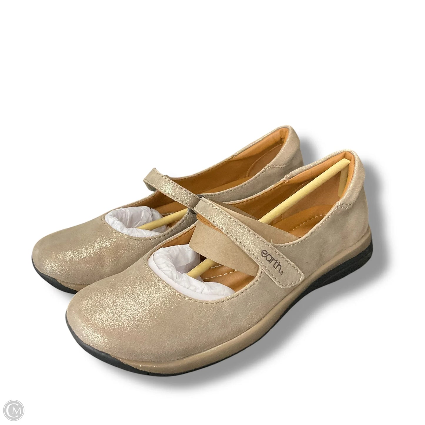 Shoes Flats By Earth In Gold, Size: 8