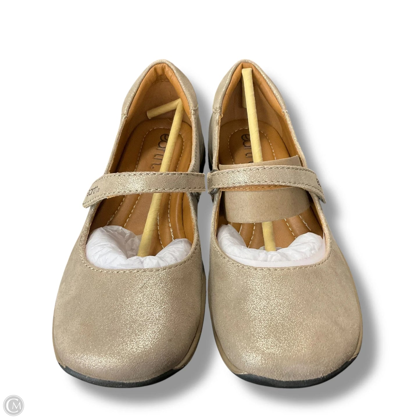 Shoes Flats By Earth In Gold, Size: 8