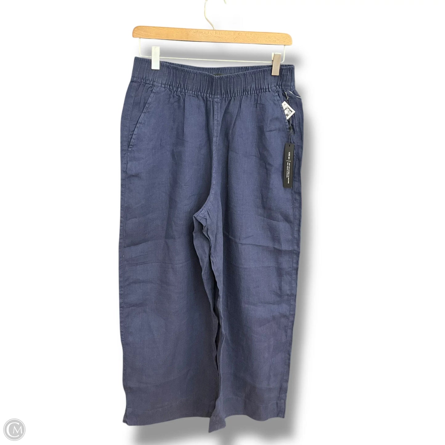 Pants Linen By T Tahari In Blue, Size: M