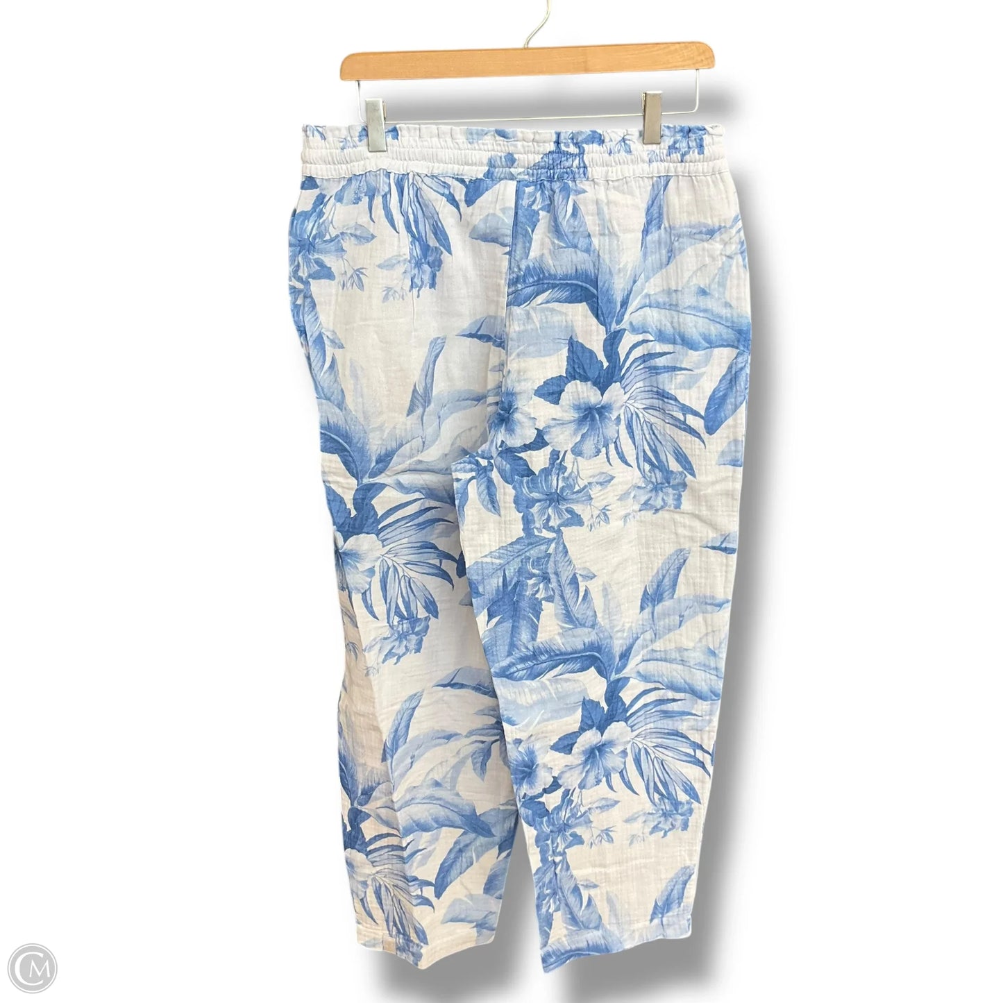 Pants Linen By Tommy Bahama In Blue & White, Size: M