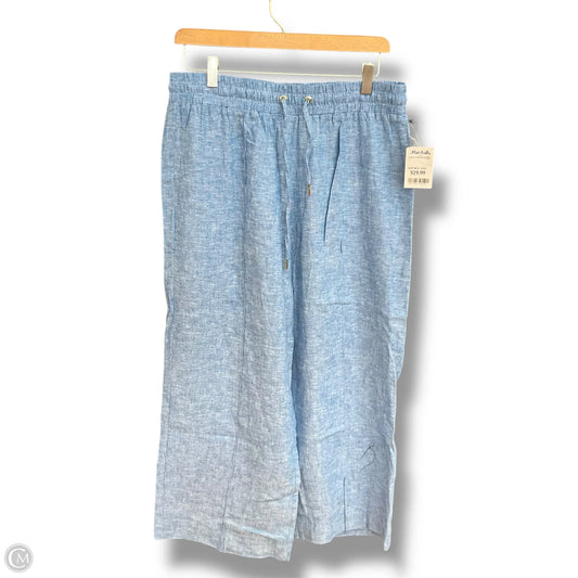 Pants Linen By Anne Klein In Blue, Size: M