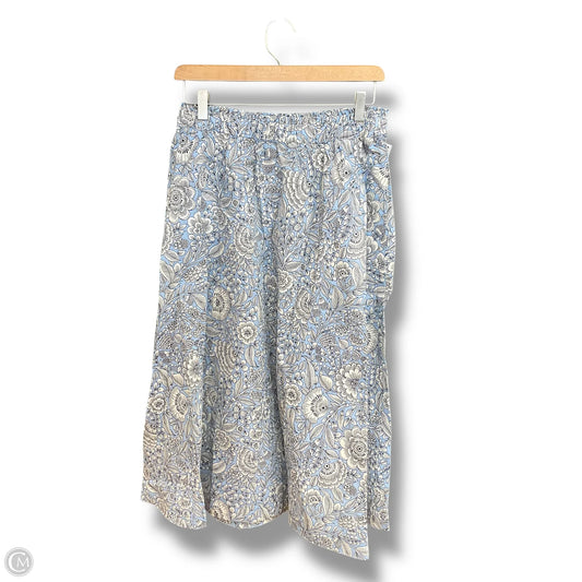 Skirt Midi By Talbots In Blue & White, Size: M