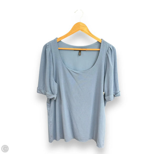 Top Short Sleeve Basic By White House Black Market In Blue, Size: 2x