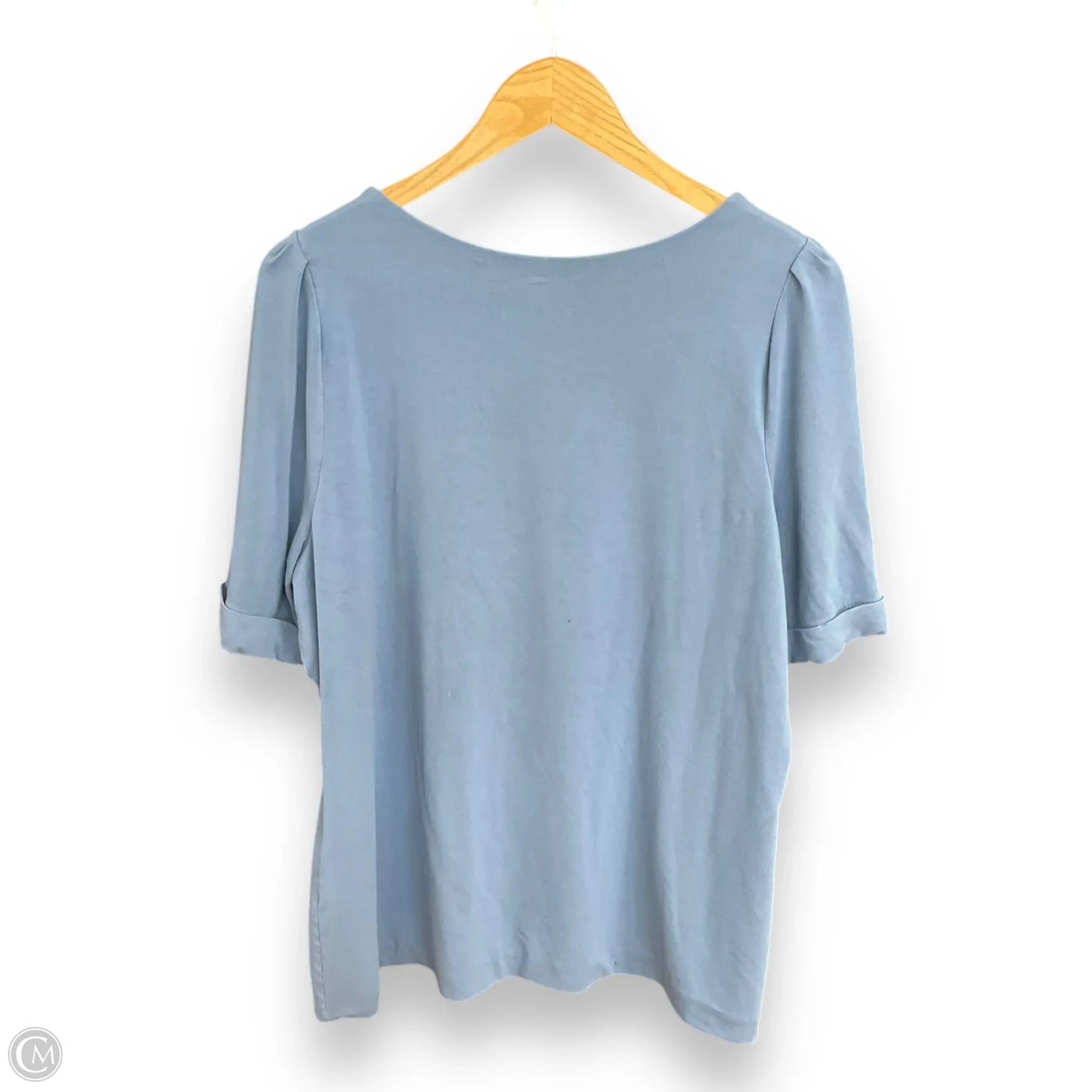 Top Short Sleeve Basic By White House Black Market In Blue, Size: 2x