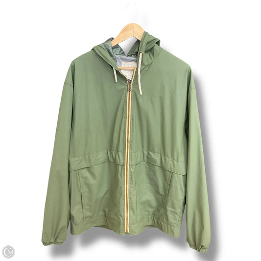 Jacket Windbreaker By Weatherproof In Green, Size: L