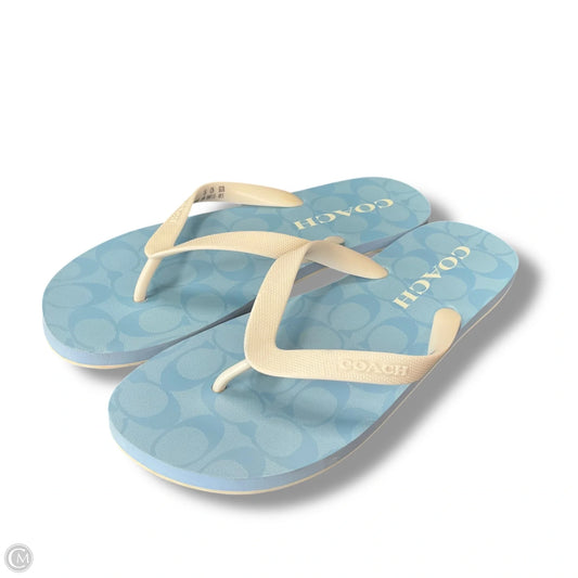 Sandals Designer By Coach In Blue, Size: 10