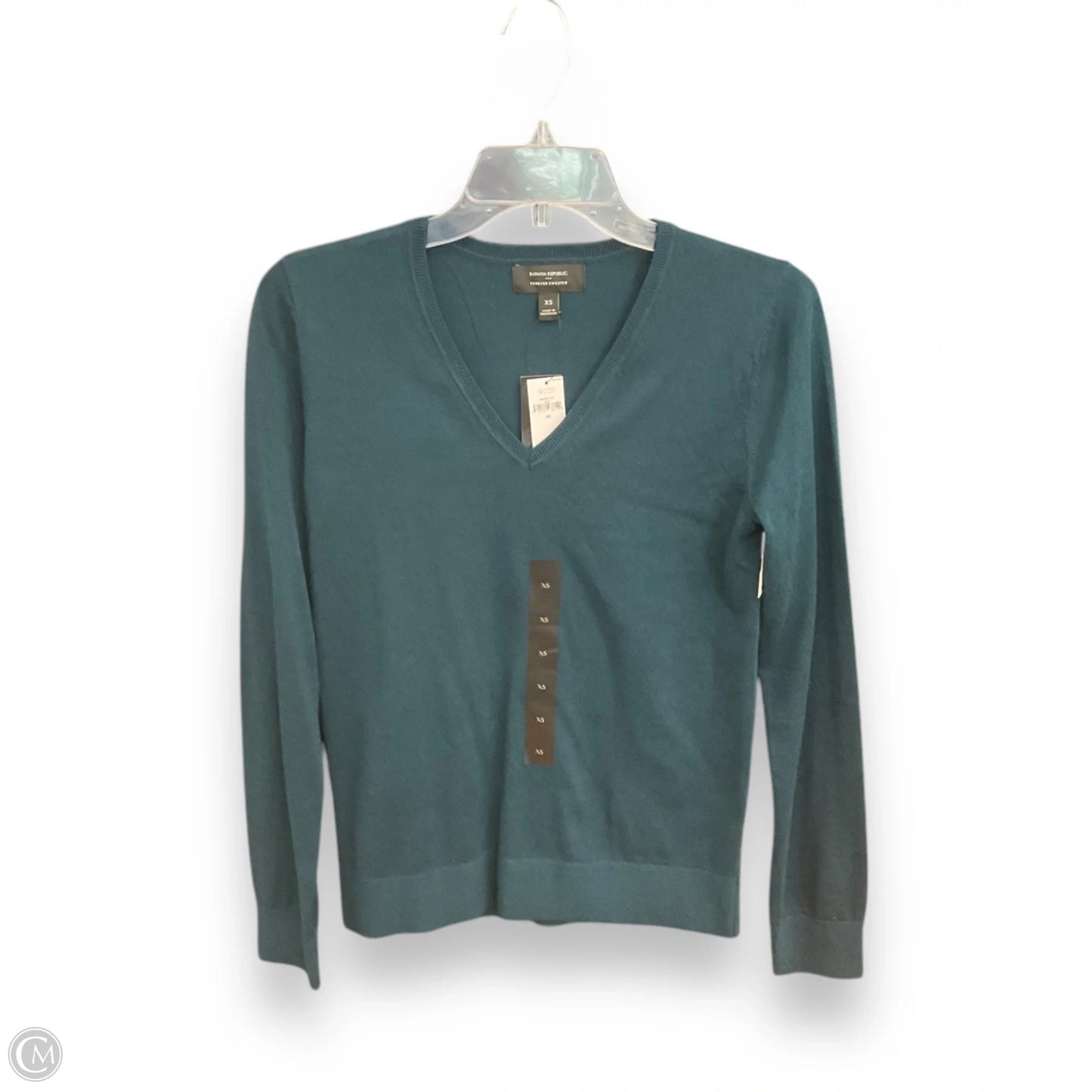 Top Long Sleeve By Banana Republic In Aqua, Size: Xs