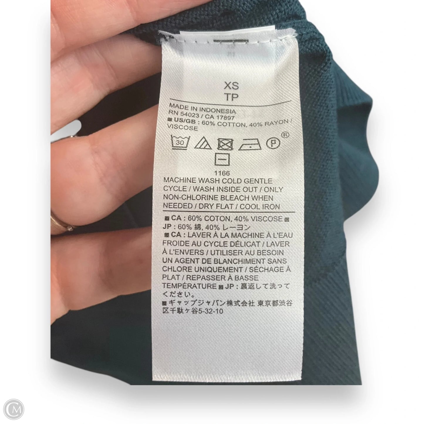 Top Long Sleeve By Banana Republic In Aqua, Size: Xs