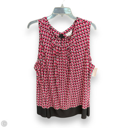 Top Sleeveless By Calvin Klein In Pink, Size: 3x