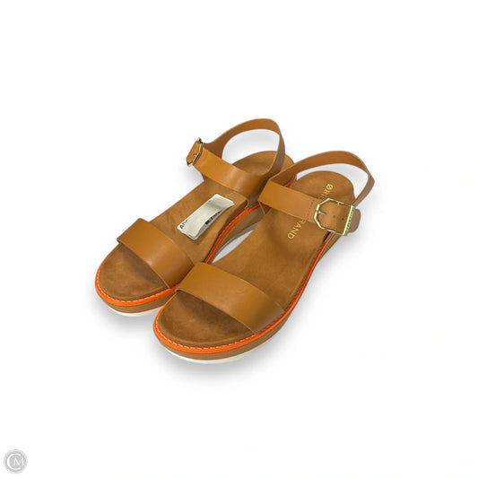 Sandals Heels Wedge By Cole-haan In Brown, Size: 7.5
