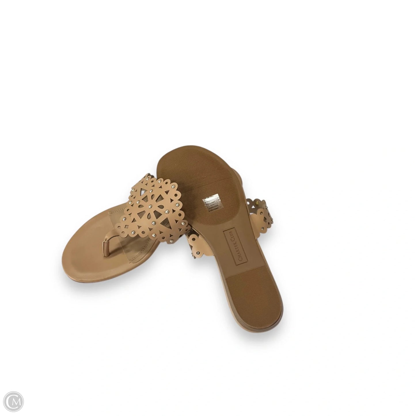 Sandals Flats By Charter Club In Taupe, Size: 9.5