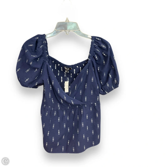 Top Short Sleeve By Madewell In Blue, Size: Xxs