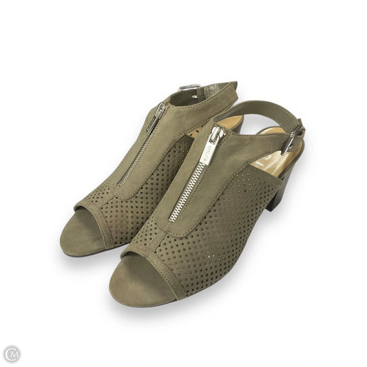 Sandals Heels Block By Unisa In Green, Size: 7