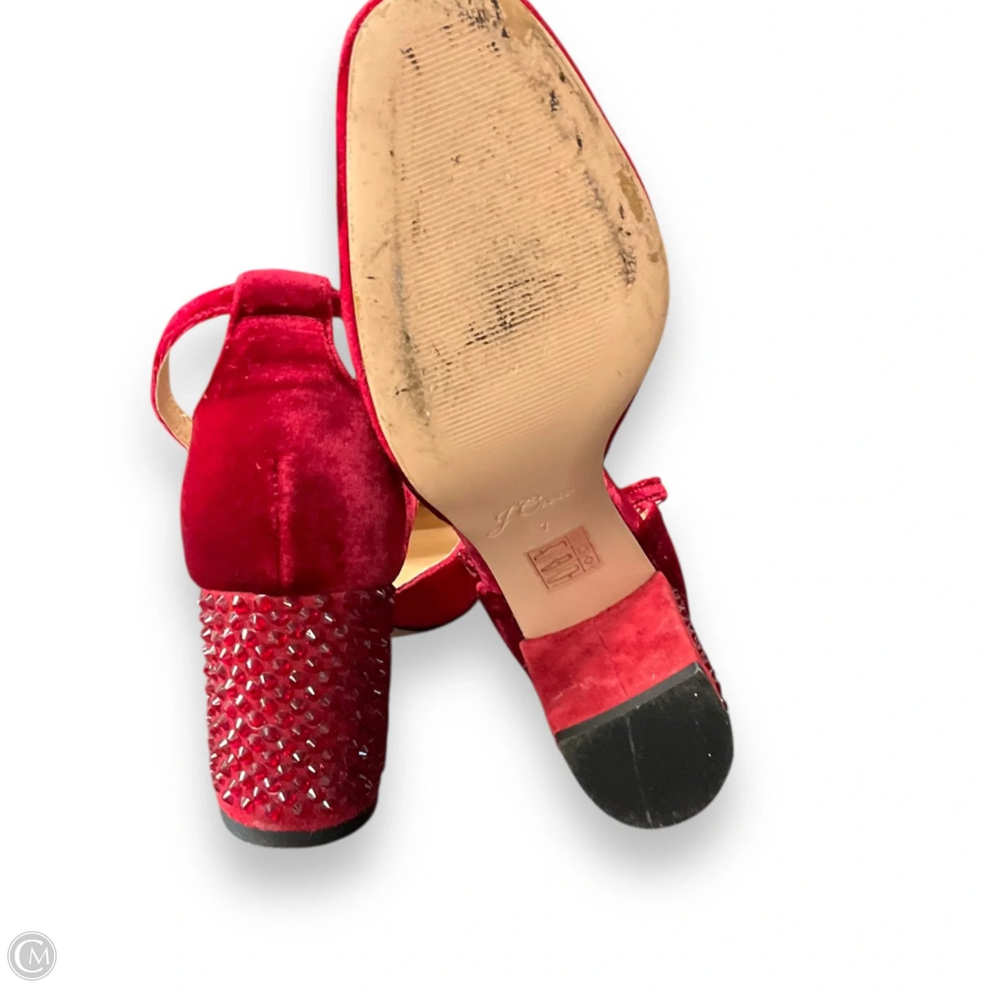 Shoes Heels Block By J. Crew In Red, Size: 7