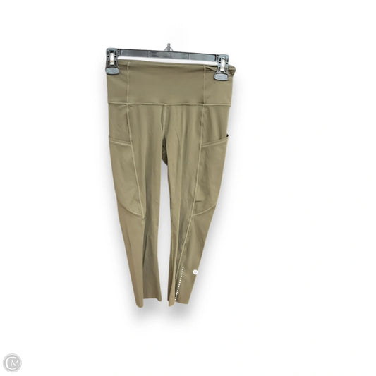 Athletic Leggings Capris By Lululemon In Green, Size: 4