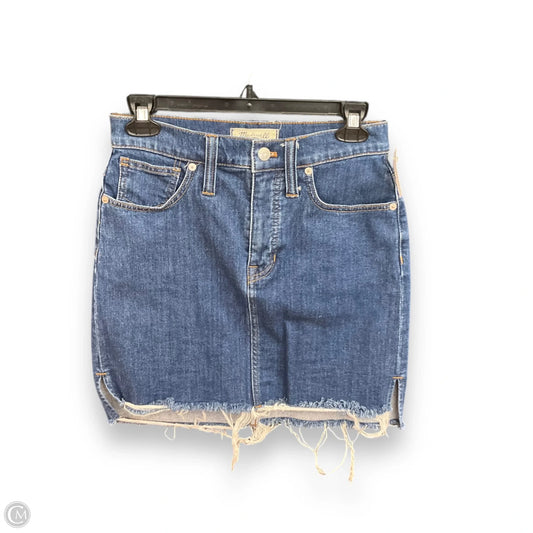 Skirt Mini & Short By Madewell In Blue Denim, Size: 0