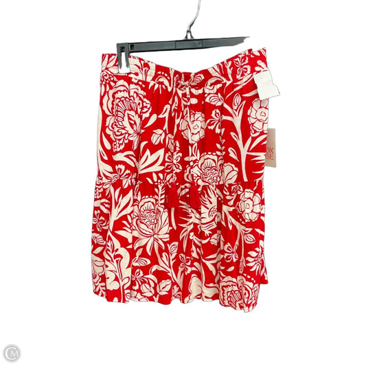 Skirt Mini & Short By Knox Rose In Red & White, Size: S