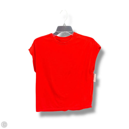 Top Short Sleeve By Anthropologie In Red, Size: S