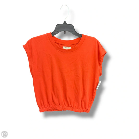 Top Short Sleeve By Madewell In Orange, Size: S