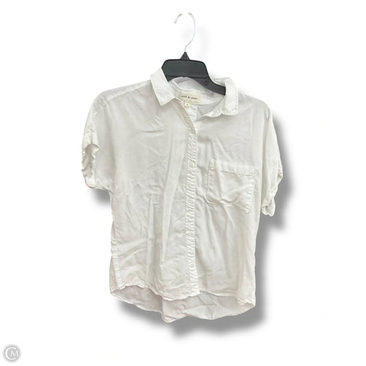 Blouse Short Sleeve By Cloth & Stone In White, Size: S