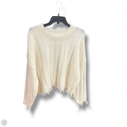 Sweater By Double Zero In Cream, Size: L