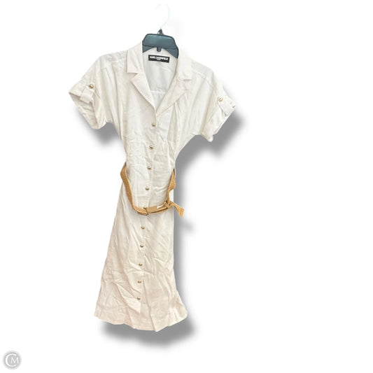Dress Designer By Karl Lagerfeld In White, Size: S