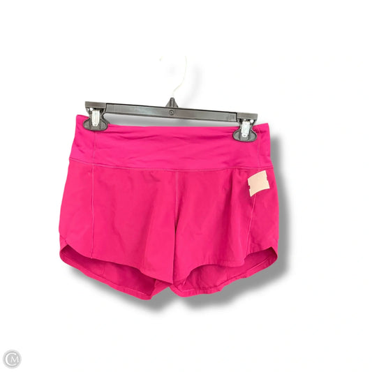Athletic Shorts By Lululemon In Pink, Size: 4
