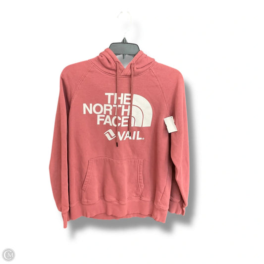 Athletic Sweatshirt Hoodie By The North Face In Maroon, Size: M