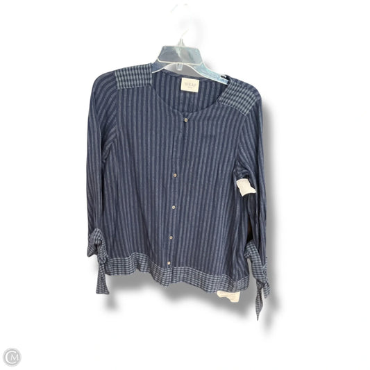Blouse Long Sleeve By Wrap London In Blue, Size: Xs