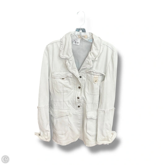 Jacket Leather By Jackett In White, Size: M