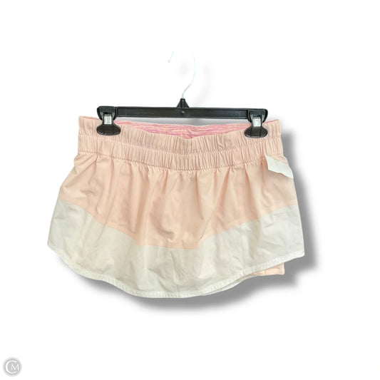 Athletic Skort By Lululemon In Pink & White, Size: 8