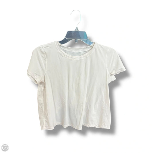 Athletic Top Short Sleeve By Lululemon In White, Size: M