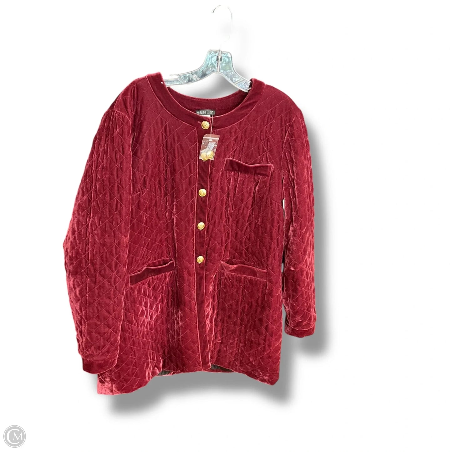 Coat Puffer & Quilted By Venus In Red, Size: Xl