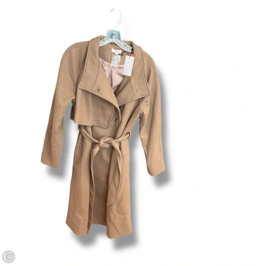 Coat Trench Coat By Andree By Unit In Brown, Size: S